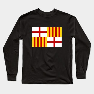 Flag of Barcelona, Spain Long Sleeve T-Shirt